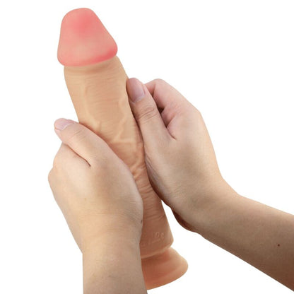 Pretty love - dildo realistico serie sliding skin con ventosa scorrevole della pelle flesh 23,4 cm