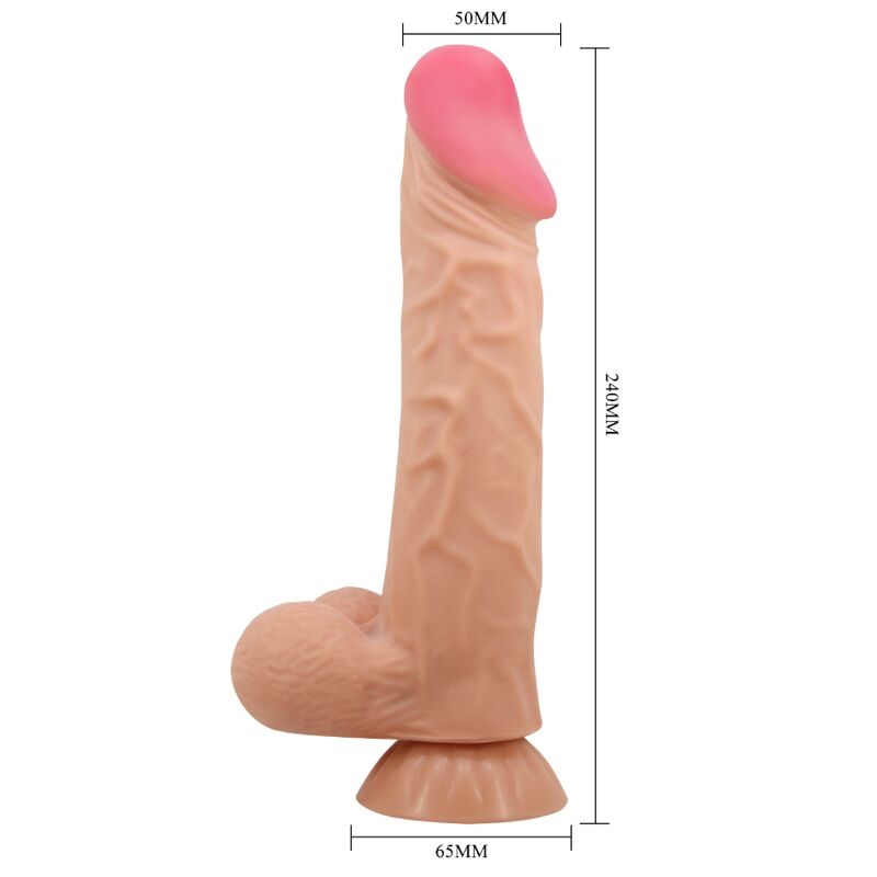 Pretty love - dildo realistico sliding skin series con ventosa scorrevole della pelle controllo remoto flesh 24 cm