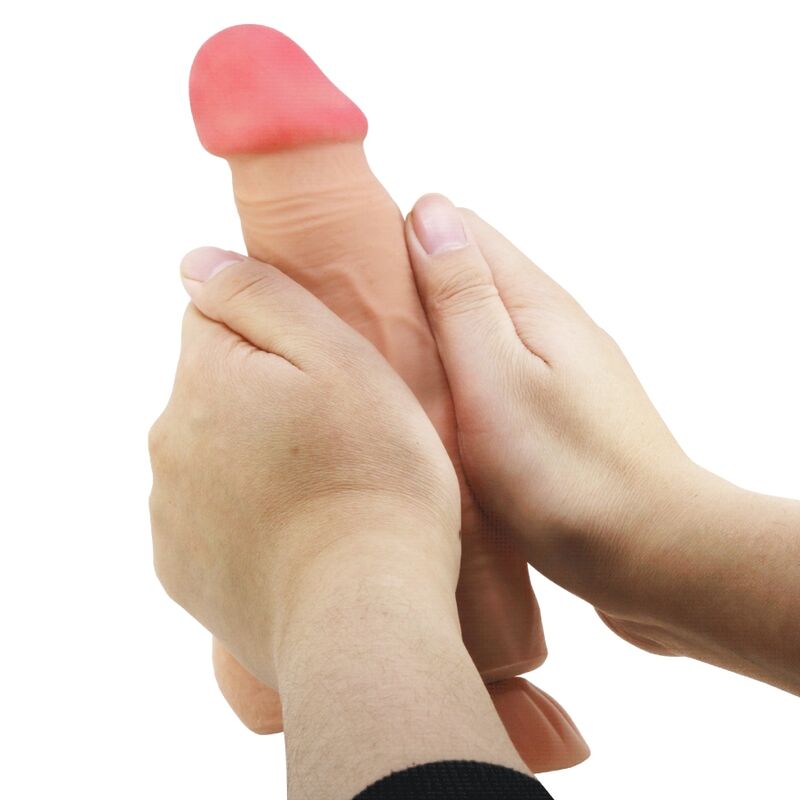 Pretty love - dildo realistico sliding skin series con ventosa scorrevole della pelle controllo remoto flesh 21,8 cm