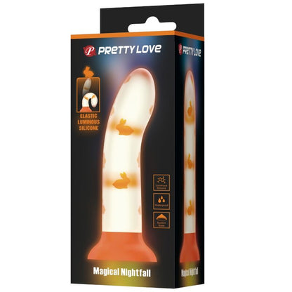 Pretty love - dildo magico nightfall senza vibrazioni arancio luminoso