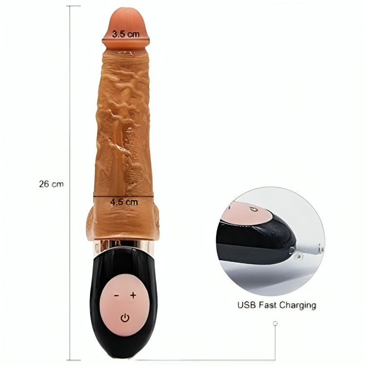 Armony - gode ceinture vibrante réaliste rechargeable