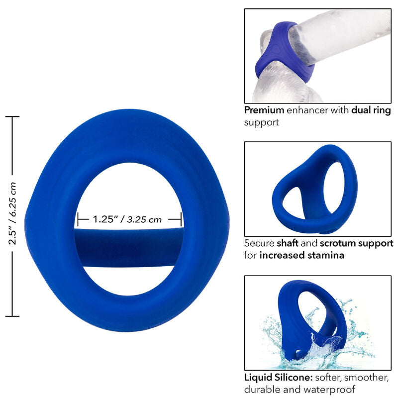 Admiral - anello sfera doppio blu