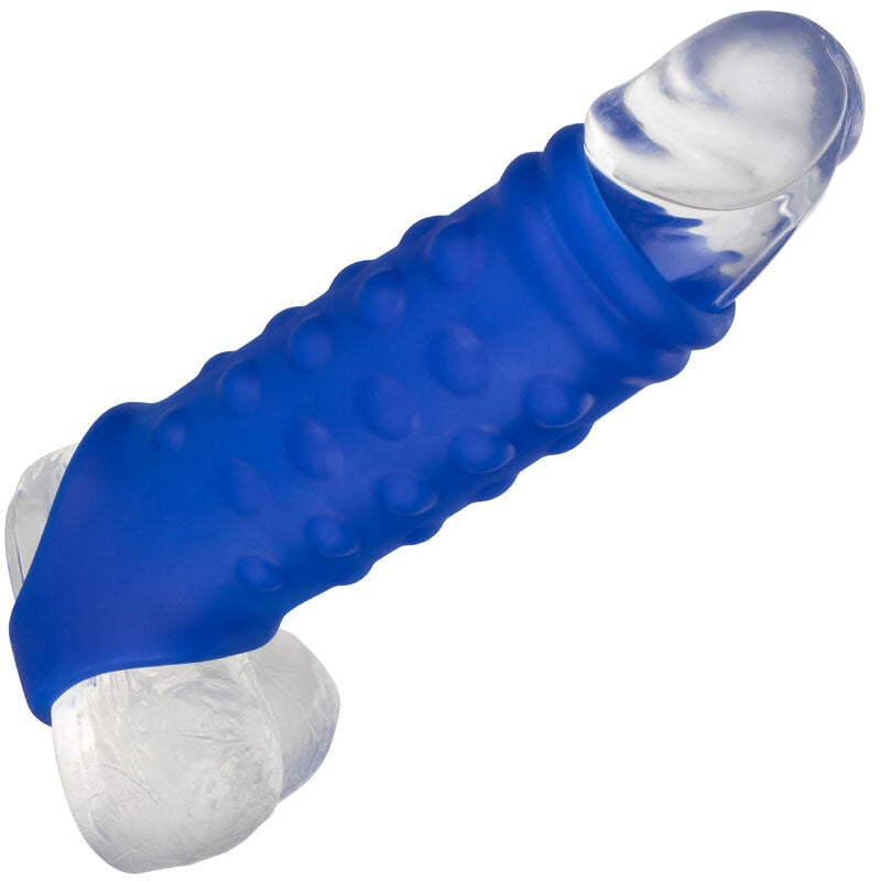 Admiral - copertura per pene con perline in silicone liquido blu