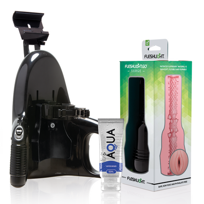 Fleshlight - go pink lady surge vagina + lancio universale + lubrificante di qualità aqua 50 ml