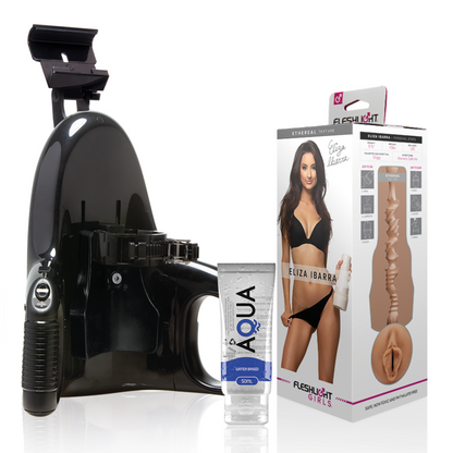Fleshlight - eliza ibarra vagina + lancio universale + lubrificante aqua qualità 50 ml