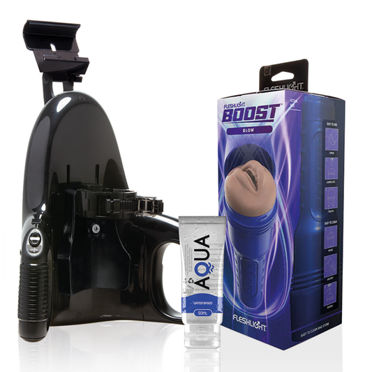 Fleshlight - blow lm flesh rp + lancio universale + lubrificante aqua qualità 50 ml