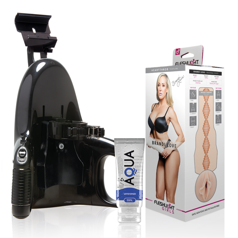 Fleshlight - brandi love vagina + lancio universale + lubrificante aqua qualità 50 ml