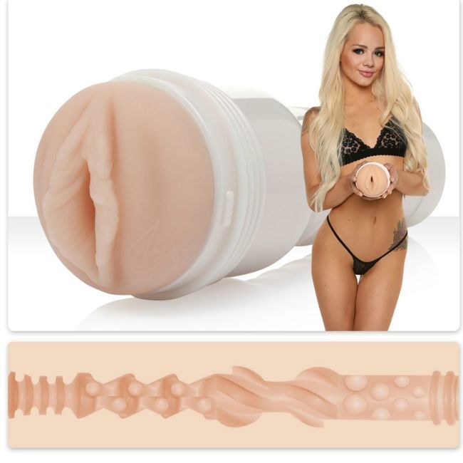 Fleshlight - elsa jean vagina tasty + lancio universale + lubrificante aqua qualità 50 ml