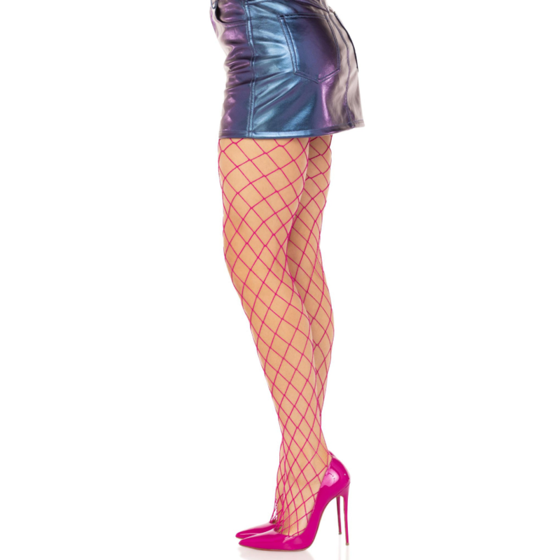 Leg avenue - collant a rete diamanti rosa