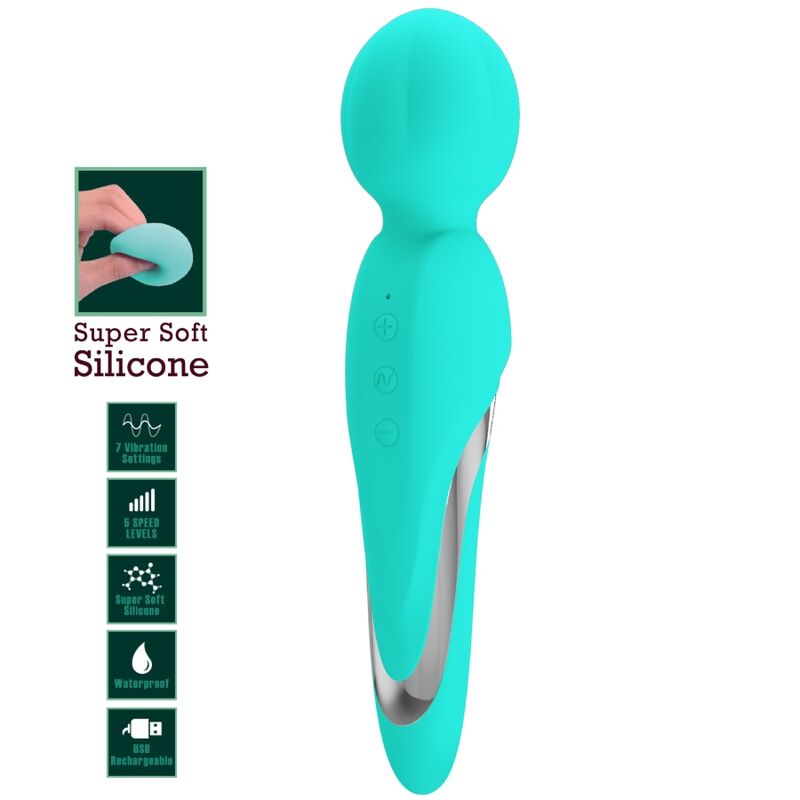 Pretty love - baguette vibrante Walter vert d'eau