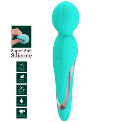 Pretty love - baguette vibrante Walter vert d'eau