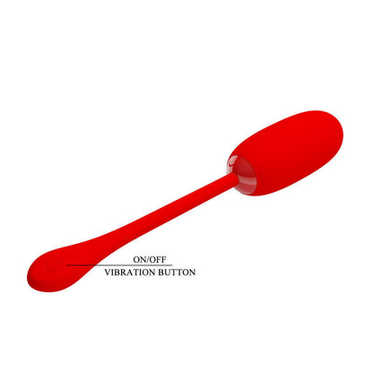 Pretty love - uovo vibrante julius impermeabile-ricaricabile rosso