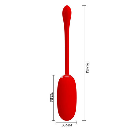 Pretty love - uovo vibrante julius impermeabile-ricaricabile rosso