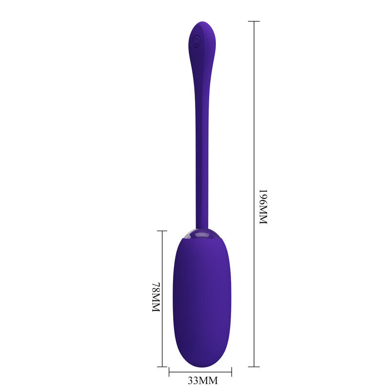Pretty love - uovo vibrante julius impermeabile-ricaricabile viola