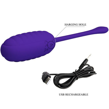 Pretty love - uovo vibrante ricaricabile kirk viola