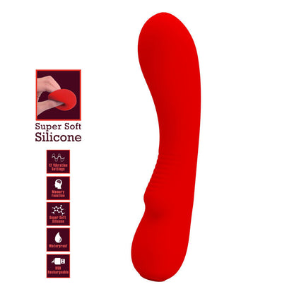 PRETTY LOVE - VIBRATORE RICARICABILE PRESCOTT ROSSO
