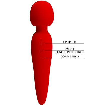 Pretty love - massaggiatore meredith 12 modalit di vibrazione rosso