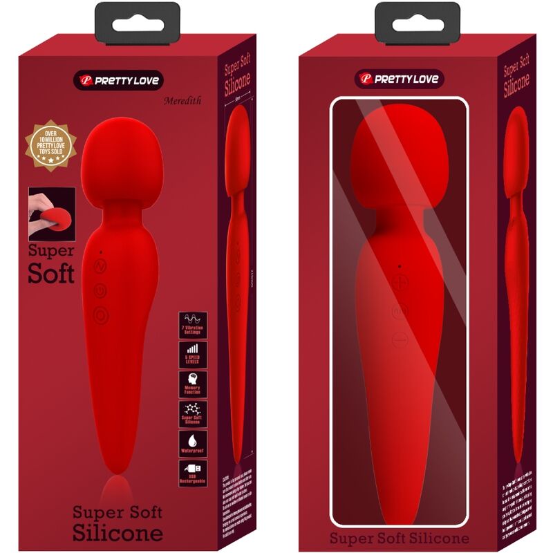 Pretty love - massaggiatore meredith 12 modalit di vibrazione rosso