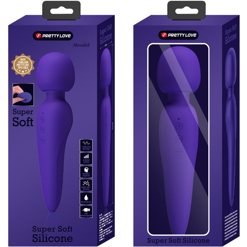 Pretty love - massaggiatore meredith 12 modalit di vibrazione viola