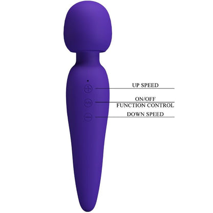 Pretty love - massaggiatore meredith 12 modalit di vibrazione viola