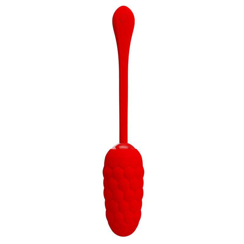 Pretty love - uovo vibrante con texture marina ricaricabile rossa