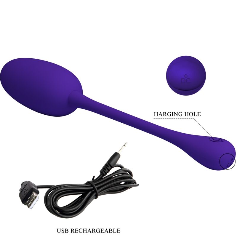Pretty love - uovo vibrante ricaricabile knucker viola