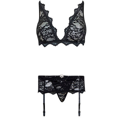Livco corsetti fashion - belita lc 90231 reggiseno + slip + reggiseno nero l/xl