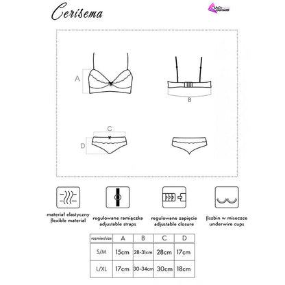 Livco corsetti fashion - cerisema lc 21005 reggiseno + slip corallo
