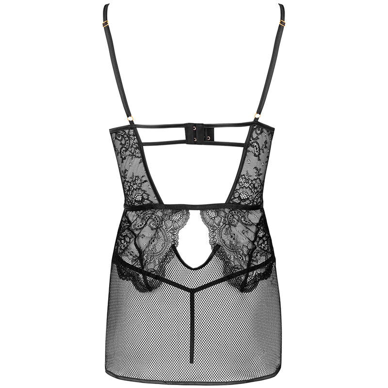 Livco corsetti fashion - baririn lc 90633 camicia + panty nero l/xl