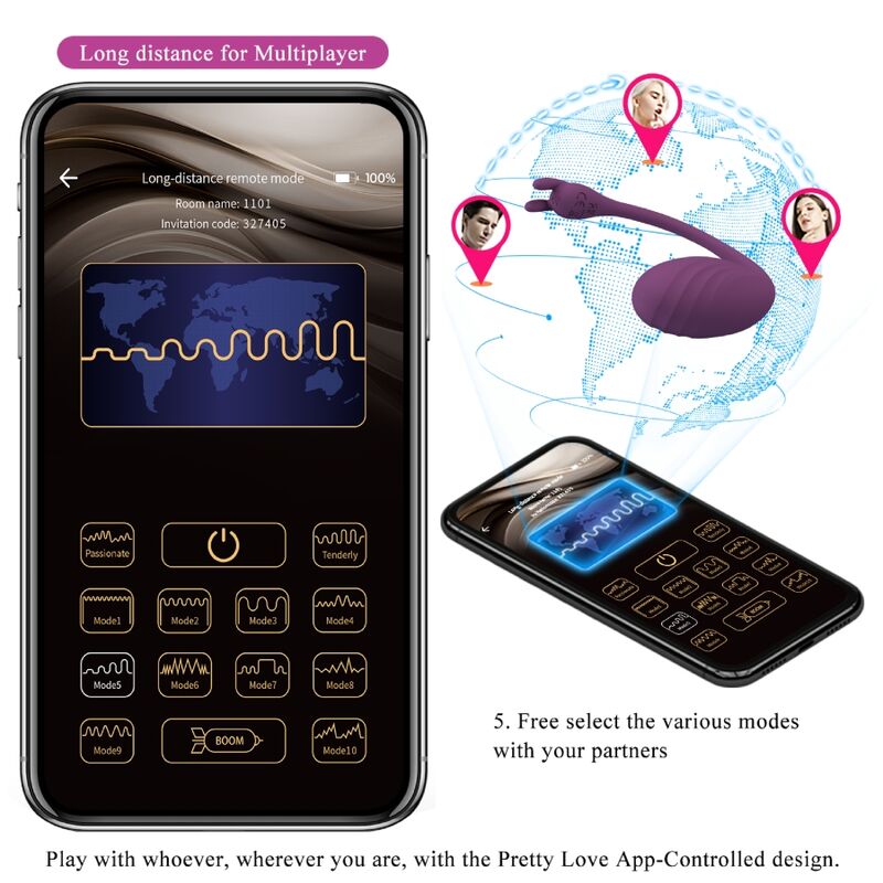 Pretty love - catalina vibrator app telecomando viola