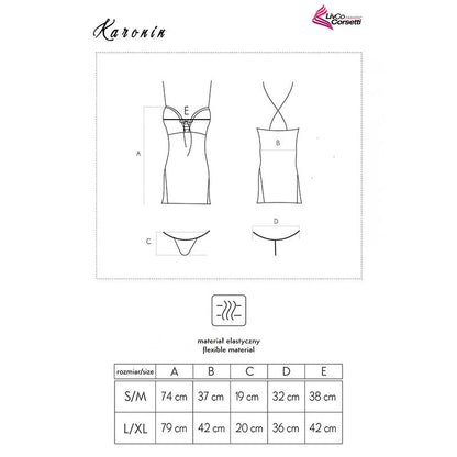 Livco corsetti fashion - karonin lc 90628 camicia + panty nero