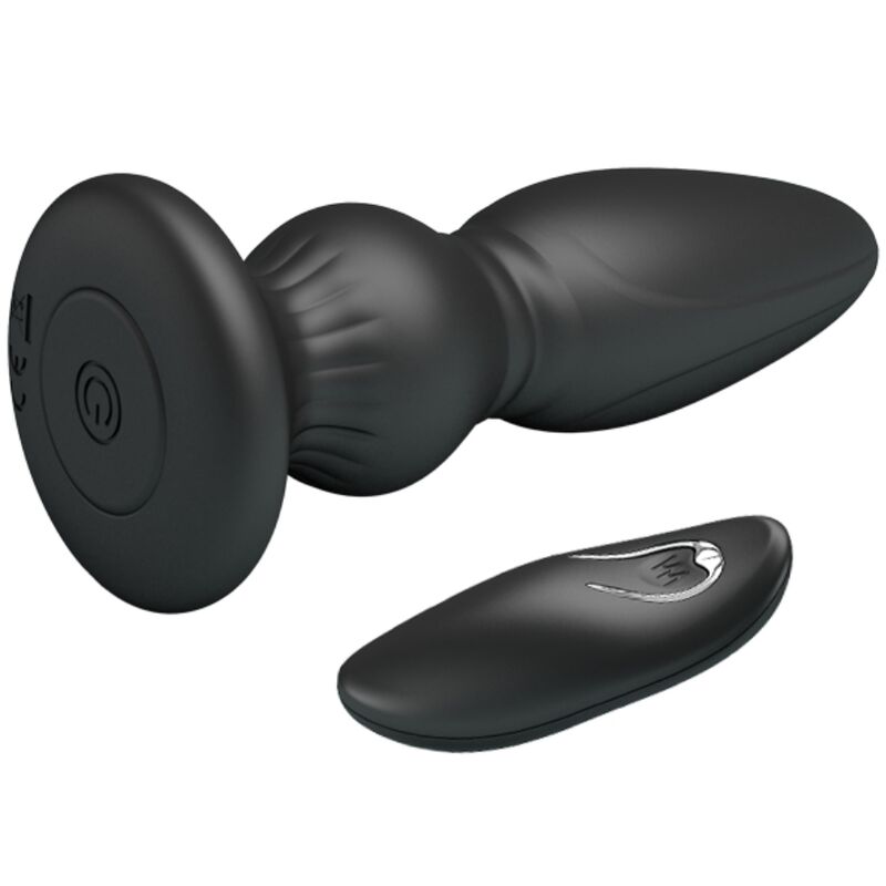 Mr play - potente vibratore telecomando plug anale nero