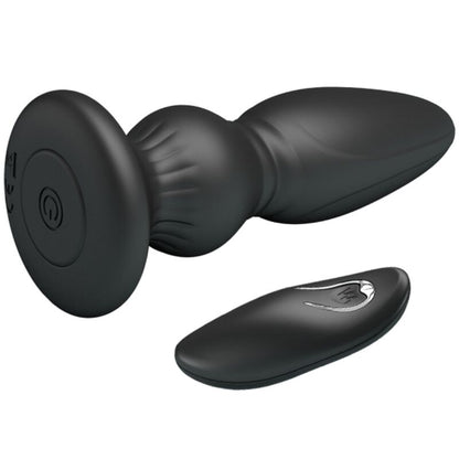 Mr play - potente vibratore telecomando plug anale nero
