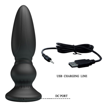 Mr play - potente vibratore telecomando plug anale nero