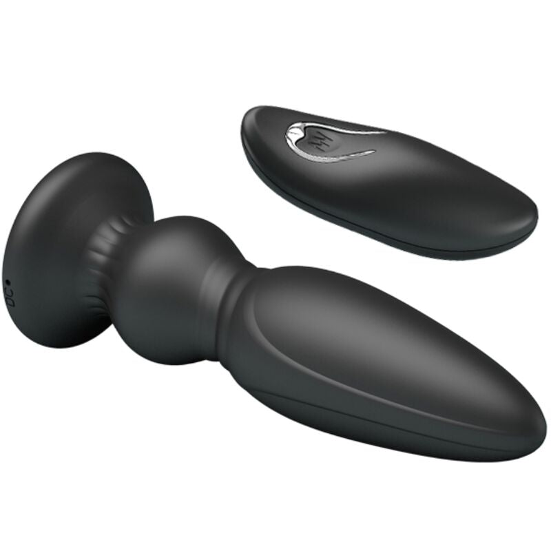 Mr play - potente vibratore telecomando plug anale nero