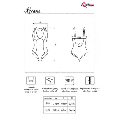 Livco corsetti fashion - kreame lc 90546 body nero l/xl