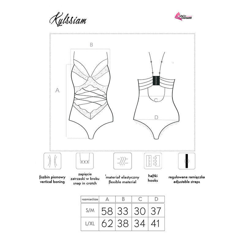 Livco corsets mode - kylssiam lc 90613 body noir l/xl