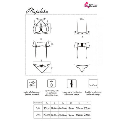 Livco corsetti fashion - majalesa lc 90526 reggiseno + reggiseno + slip nero
