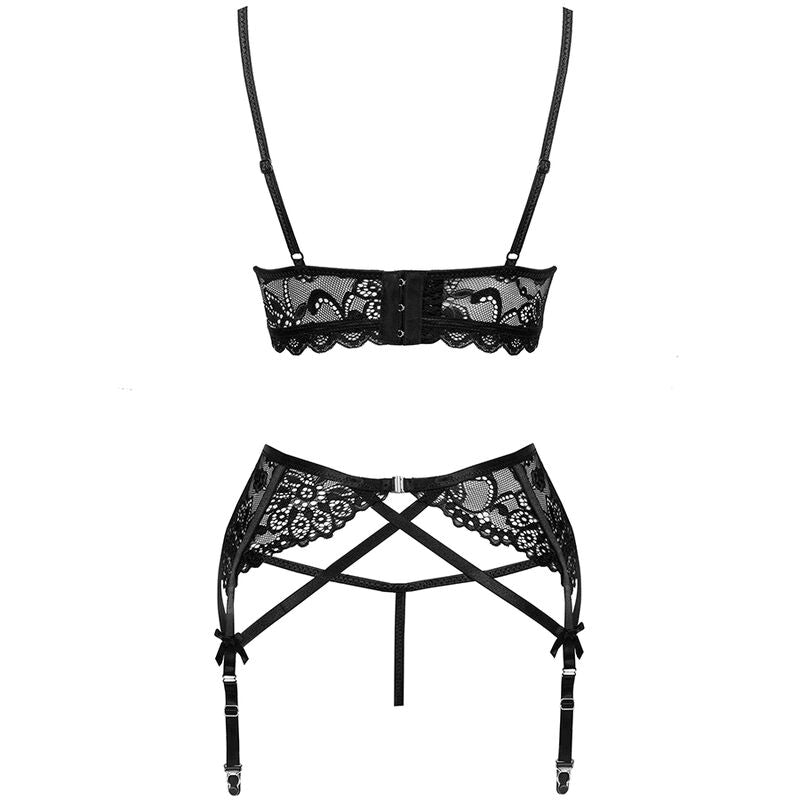 Livco corsets mode - moridam lc 90552 soutien-gorge + soutien-gorge + slip noir l/xl