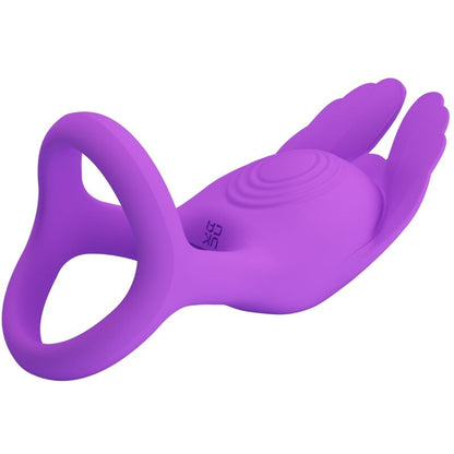 Pretty love - anello per pene vibrante 7 vibrazioni in silicone viola
