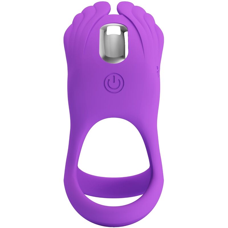 Pretty love - anello per pene vibrante 7 vibrazioni in silicone viola