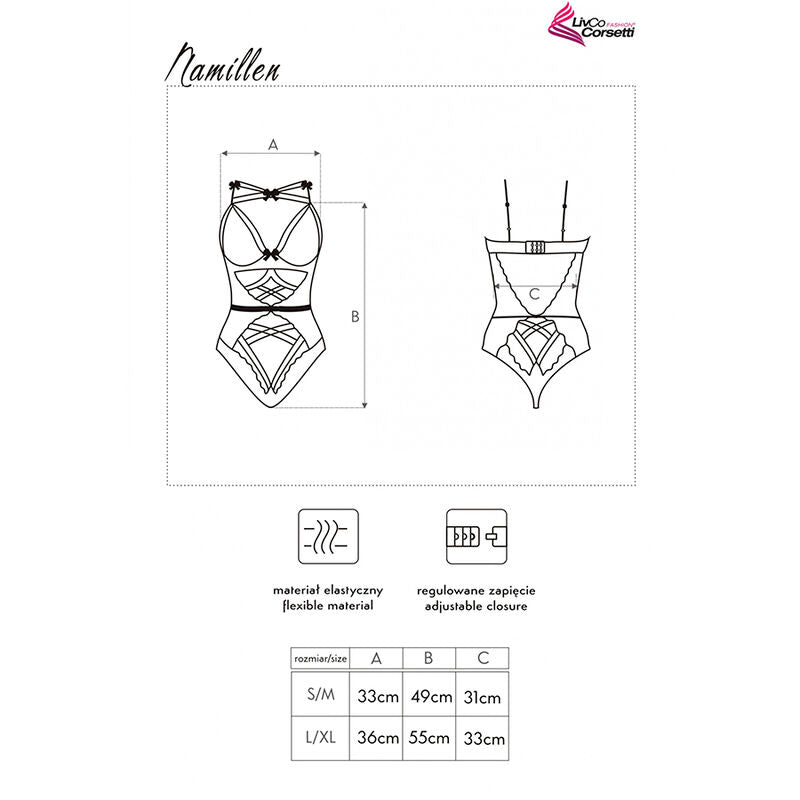 Livco corsets mode - namillen lc 90528 body noir