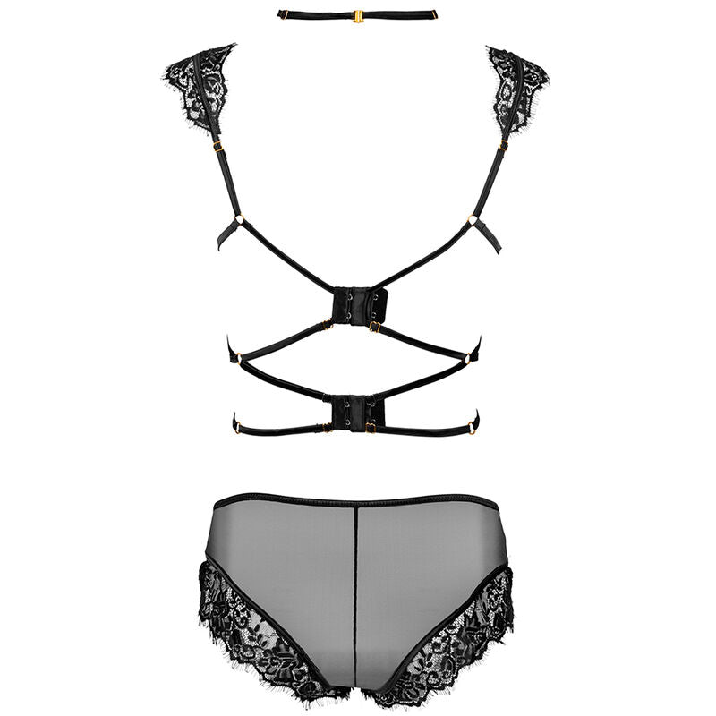 Livco corsetti fashion - palmenom lc 90614 reggiseno + slip nero