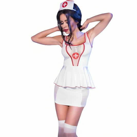 Chilirose - cr 4160 costume da infermiera top e gonna s/m