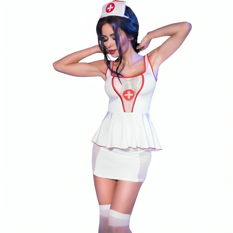 Chilirose - cr 4160 costume da infermiera top e gonna l/xl