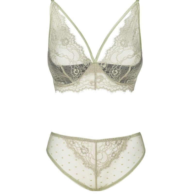 Livco corsetti fashion - pine lc 90667 reggiseno + slip khaki