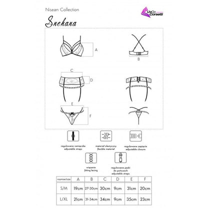 Livco corsets mode - snehana lc 90443 soutien-gorge + soutien-gorge + slip noir