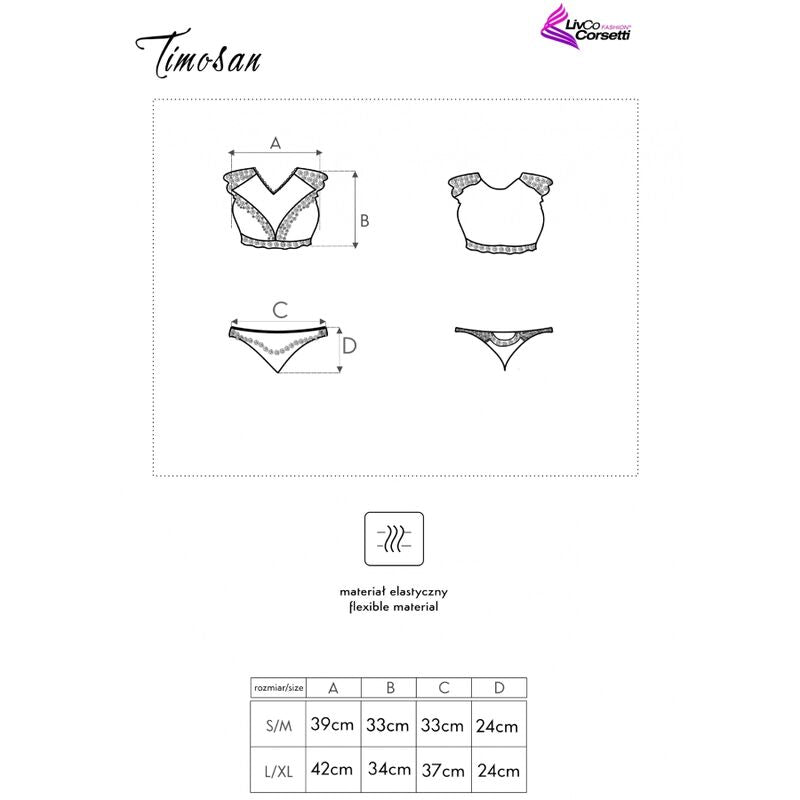 Livco corsetti fashion - timosan lc 90631 reggiseno + slip nero