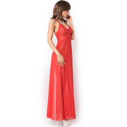 Chilirose - cr 3883 babydoll lunga rossa l/xl