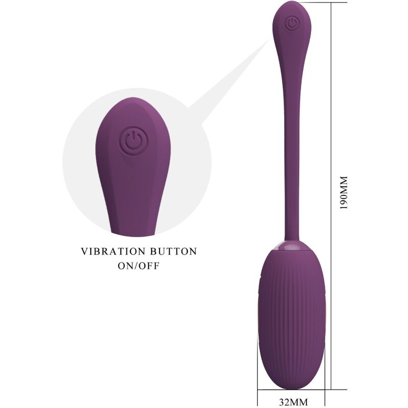 Ovetto vibrante Pretty love Doreen con app viola
